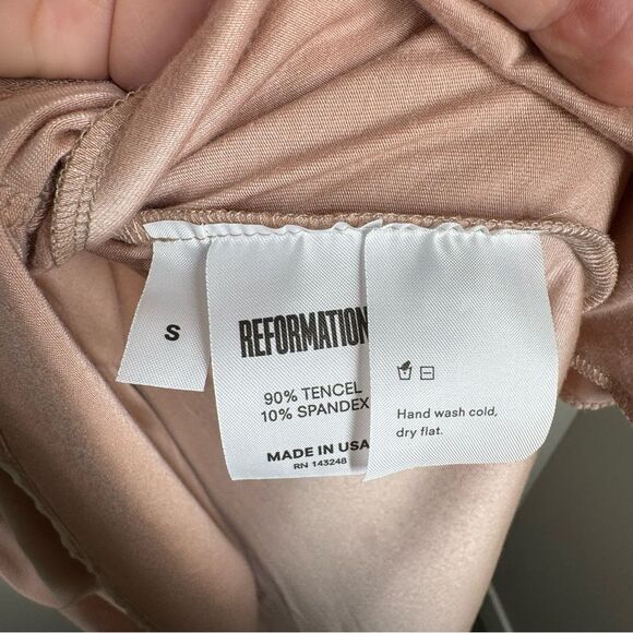 Reformation Rou Jersey Knit Midi Dress Blush Pink Sleeveless Ballet Casual Small - Picture 6 of 6